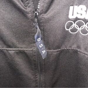 Black USA Olympic Committee Jacket Outerwear Unisex Adult Medium